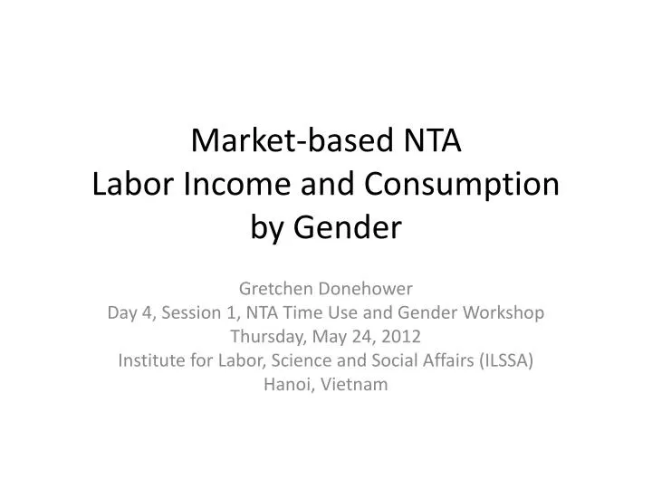 market based nta labor income and consumption by gender