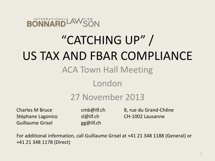 catching up us tax and fbar compliance