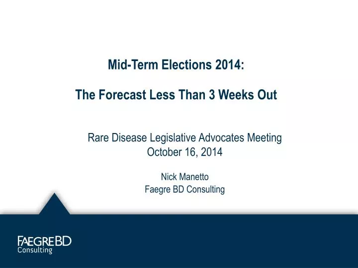 mid term elections 2014 the forecast less than 3 weeks out