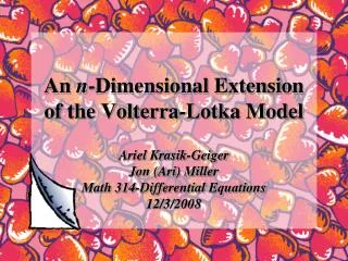 An n -Dimensional Extension of the Volterra-Lotka Model