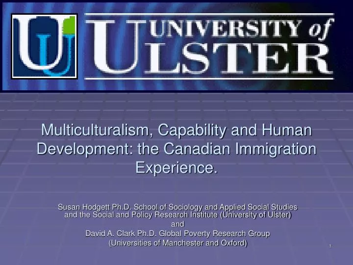 multiculturalism capability and human development the canadian immigration experience