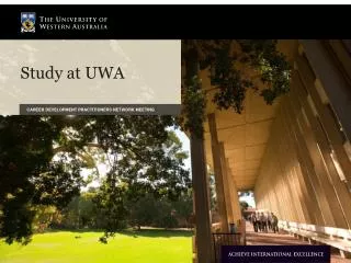 Study at UWA