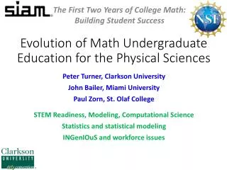 Evolution of Math Undergraduate Education for the Physical Sciences