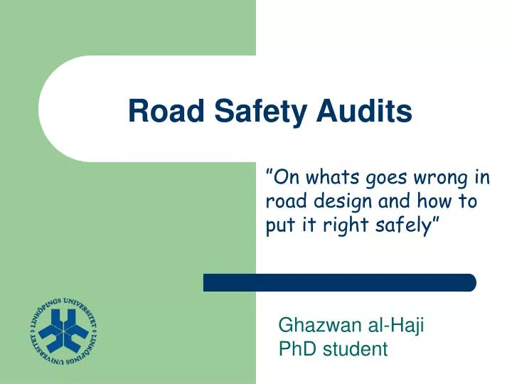 road safety audits