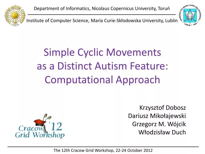 simple cyclic movements as a distinct autism feature computational approach
