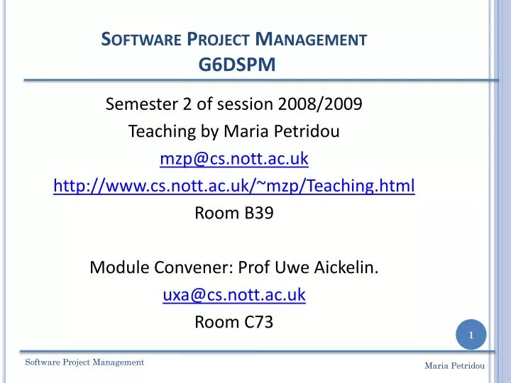 software project management g6dspm