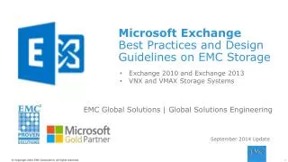 Microsoft Exchange Best Practices and Design Guidelines on EMC Storage