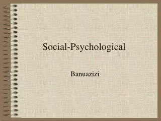 Social-Psychological