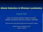 Attack Detection in Wireless Localization - slide 1
