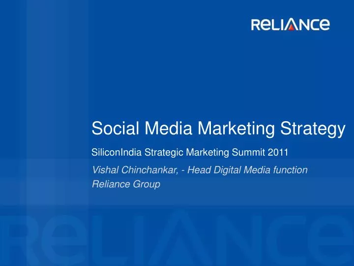 social media marketing strategy siliconindia strategic marketing summit 2011