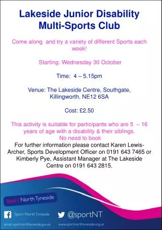 Lakeside Junior Disability Multi-Sports Club