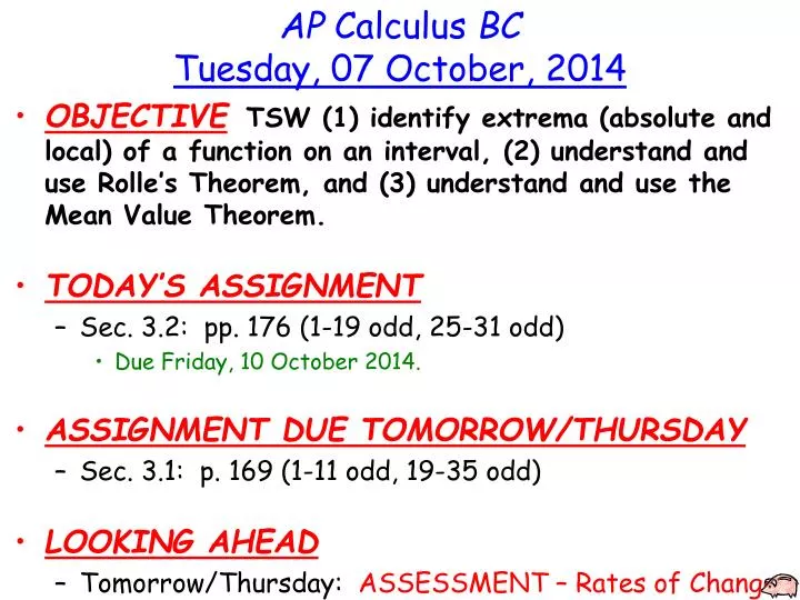 ap calculus bc tuesday 07 october 2014