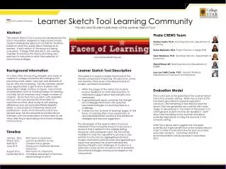 Learner Sketch Tool Learning Community Faculty and Student Usefulness of the Learner Sketch Tool