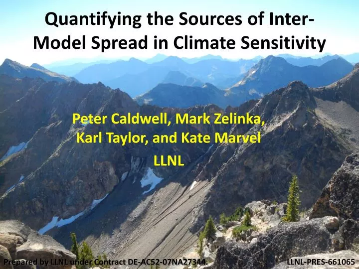 quantifying the sources of inter model spread in climate sensitivity
