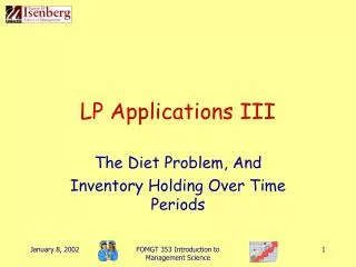 LP Applications III