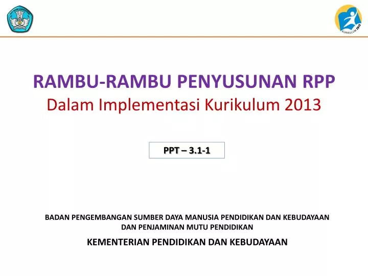 rambu rambu penyusunan rpp dalam implementasi kurikulum 2013
