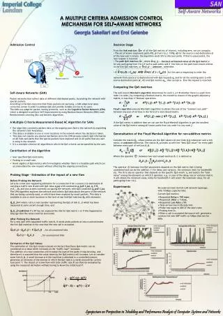 A Multiple Criteria Admission Control Mechanism for Self-Aware Networks