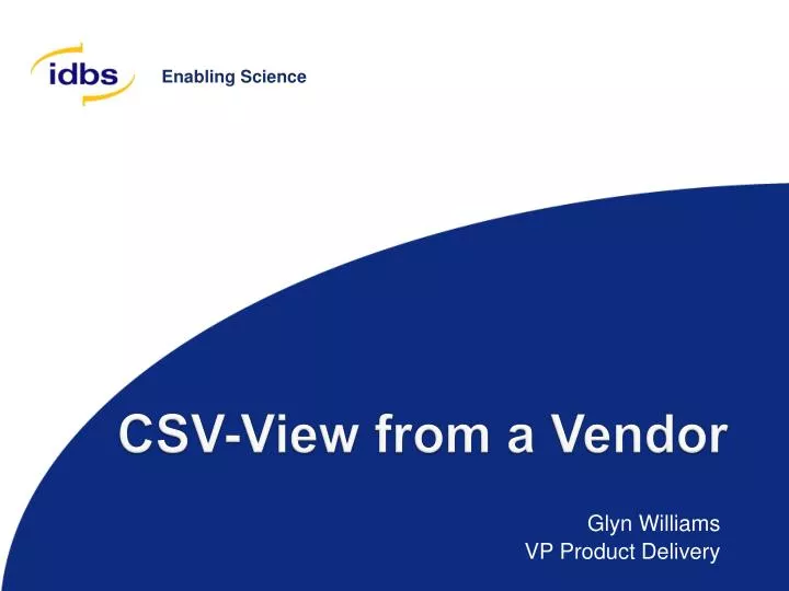 csv view from a vendor