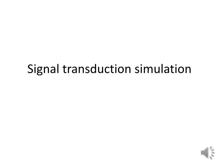signal transduction simulation