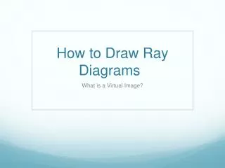 How to Draw Ray Diagrams