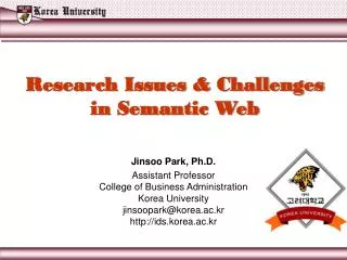 Research Issues &amp; Challenges in Semantic Web