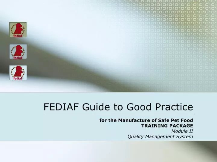 fediaf guide to good practice