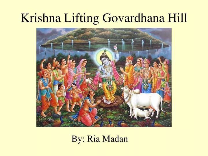 krishna lifting govardhana hill