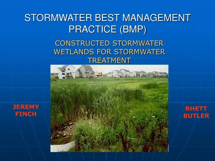 stormwater best management practice bmp