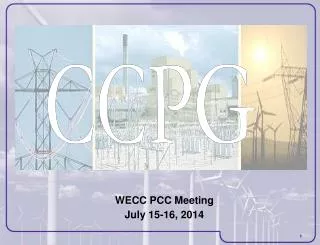 WECC PCC Meeting July 15-16, 2014