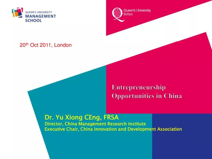 entrepreneurship opportunities in china