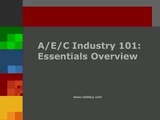 A/E/C Industry 101: Essentials Overview