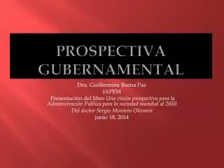 prospectiva gubernamental