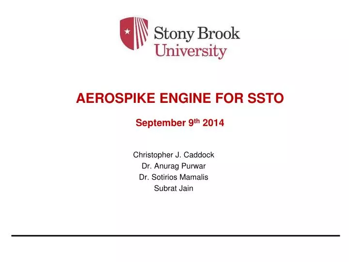 aerospike engine for ssto september 9 th 2014