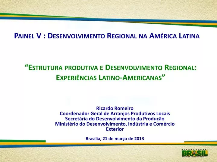 painel v desenvolvimento regional na am rica latina