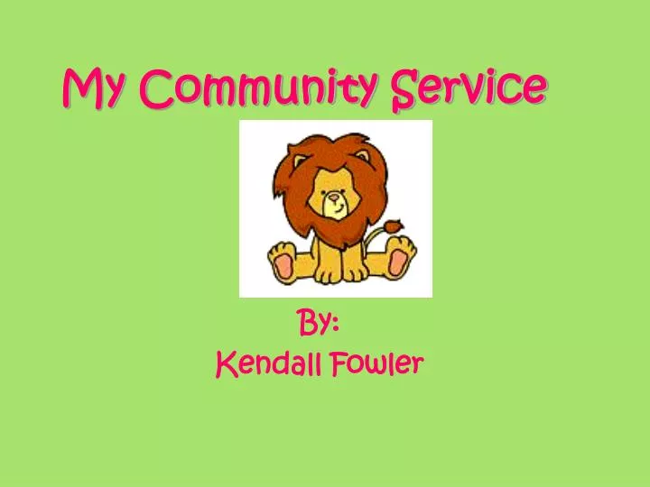 my community service