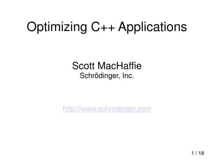 optimizing c applications