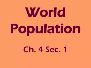 World Population