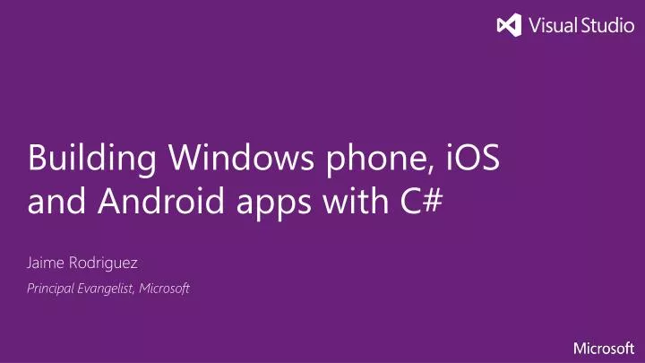 building windows phone ios and android apps with c