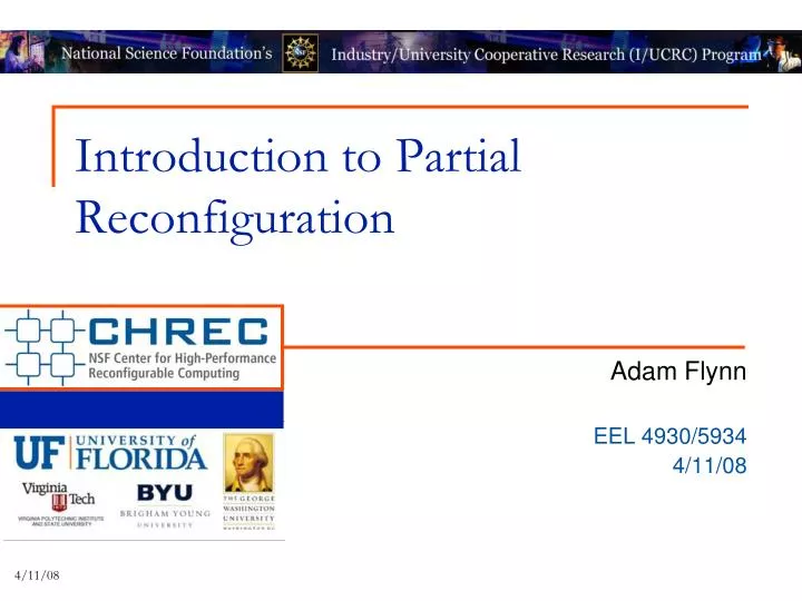 introduction to partial reconfiguration