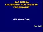 Enhancing Leadership for Results: Insights from Ghana's Leadership Workshops - slide 1