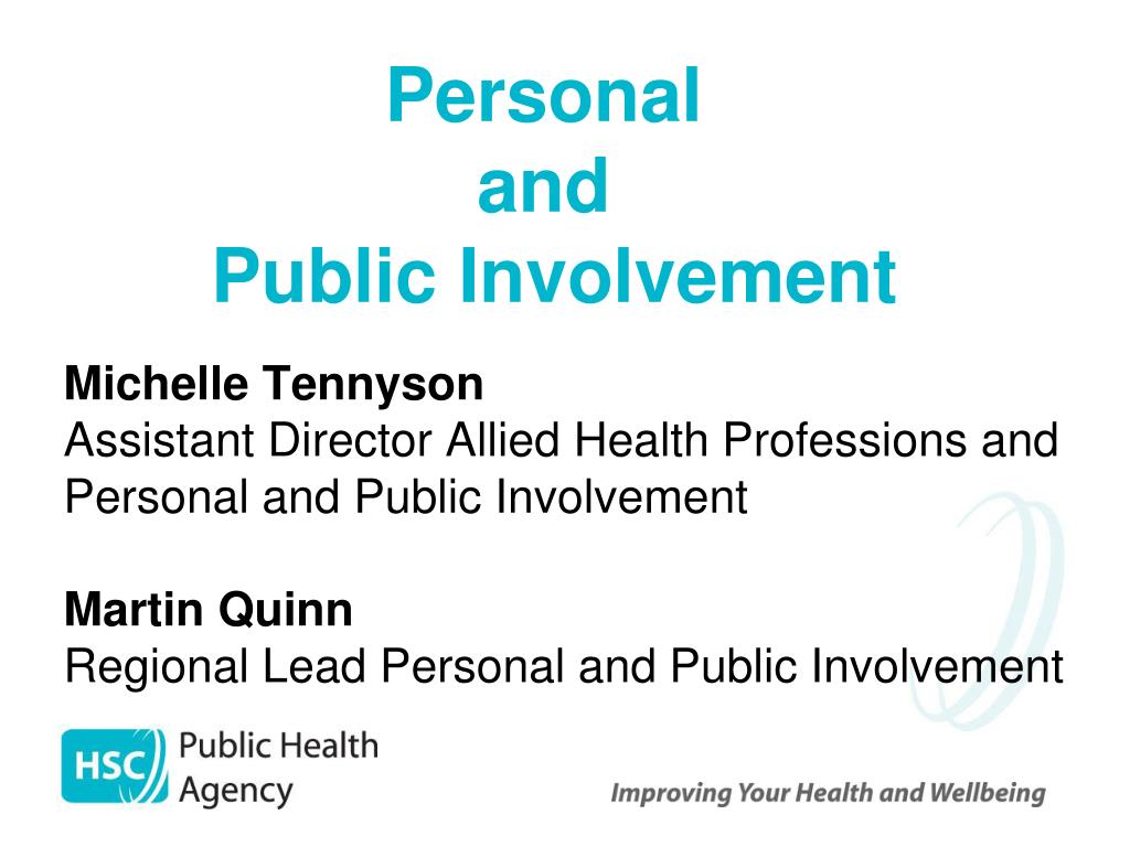 PPT - Enhancing Health Services through Personal and Public Involvement ...