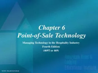 Chapter 6 Point-of-Sale Technology