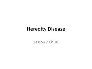 Heredity Disease