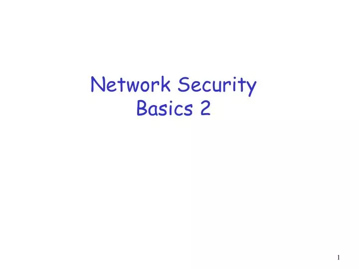 network security basics 2