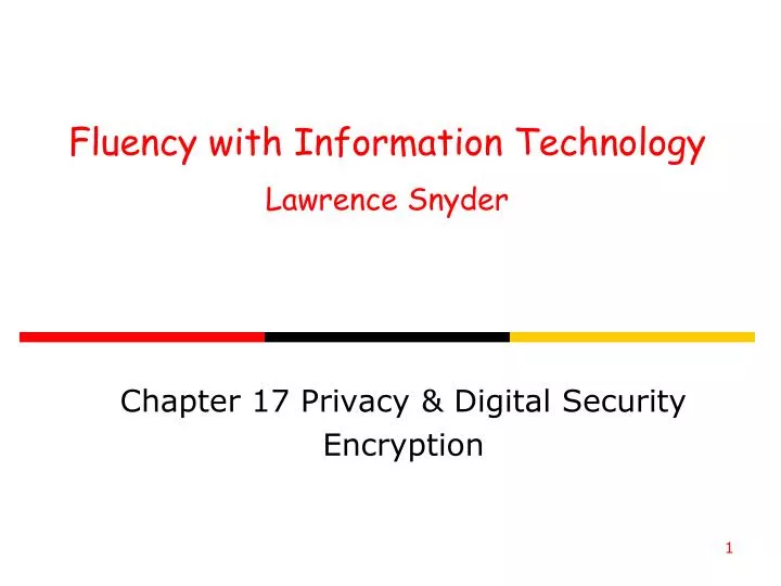 fluency with information technology lawrence snyder