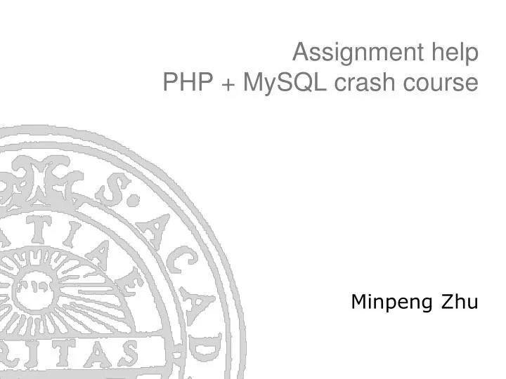 assignment help php mysql crash course