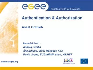 Authentication &amp; Authorization Assaf Gottlieb