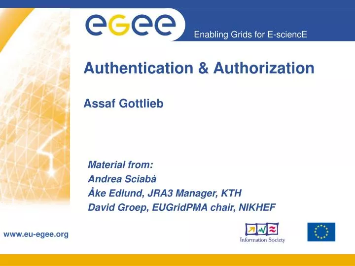 authentication authorization assaf gottlieb