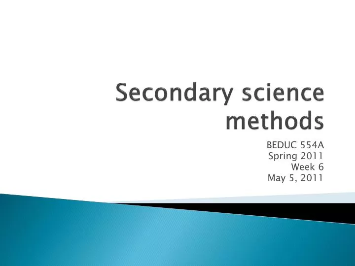 secondary science methods
