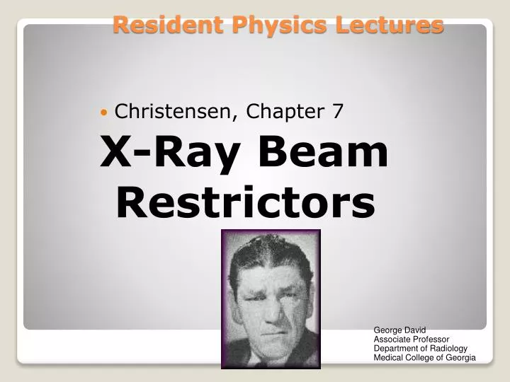 resident physics lectures